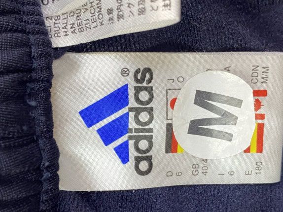 ADIDAS TRACK PANTS SPORTY NAVY MENS PRE OWNED M