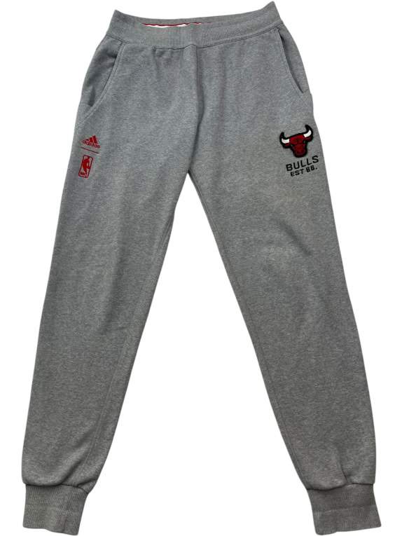 ADIDAS pantaloni della tuta NBA Chicago Bulls grigi da uomo S usati