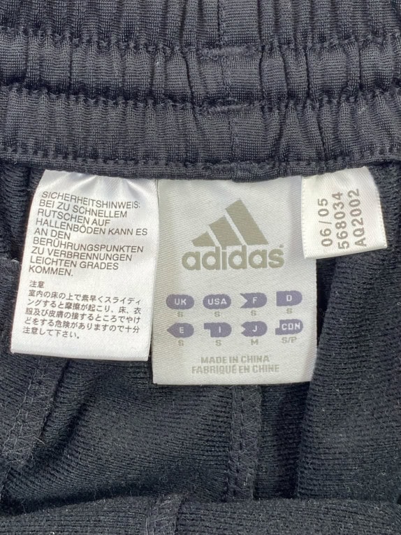 ADIDAS PANTALONI TUTA SPORTSWEAR NERI UOMO PRE OWNED S