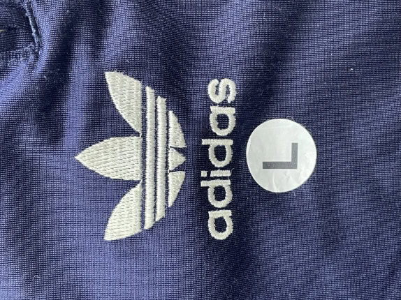 90s ADIDAS ΠΑΝΤΕΛΟΝΙ TRACK ΠΑΡΑΛΛΗΛΕΣ ΓΡΑΜΜΕΣ ΜΠΛΕ ΑΝΤΡΙΚΟ PRE OWNED L