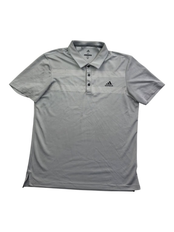 ADIDAS POLO GOLF STRIPED ΛΟΓΟΤΥΠΟ ΓΚΡΙ ΑΝΔΡΙΚΟ M