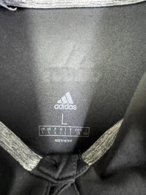 Adidas Black Polo Shirt Climalite Men’s Large