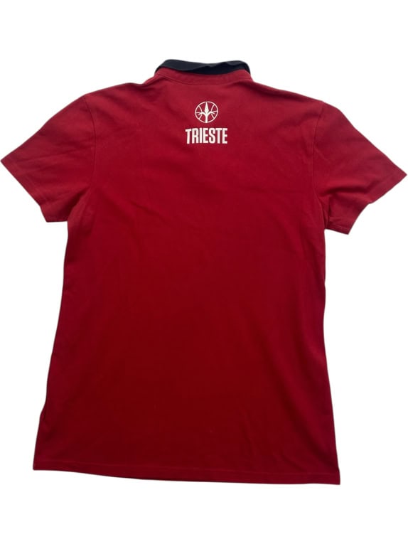 Adidas Polo Μπλούζα Sport Climalite Logo Print Κόκκινη Ανδρική L