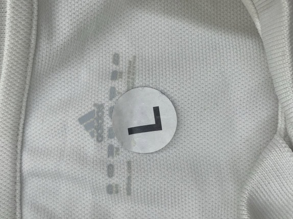 ADIDAS POLO SHIRT SPORTSWEAR WHITE MEN PRE OWNED L