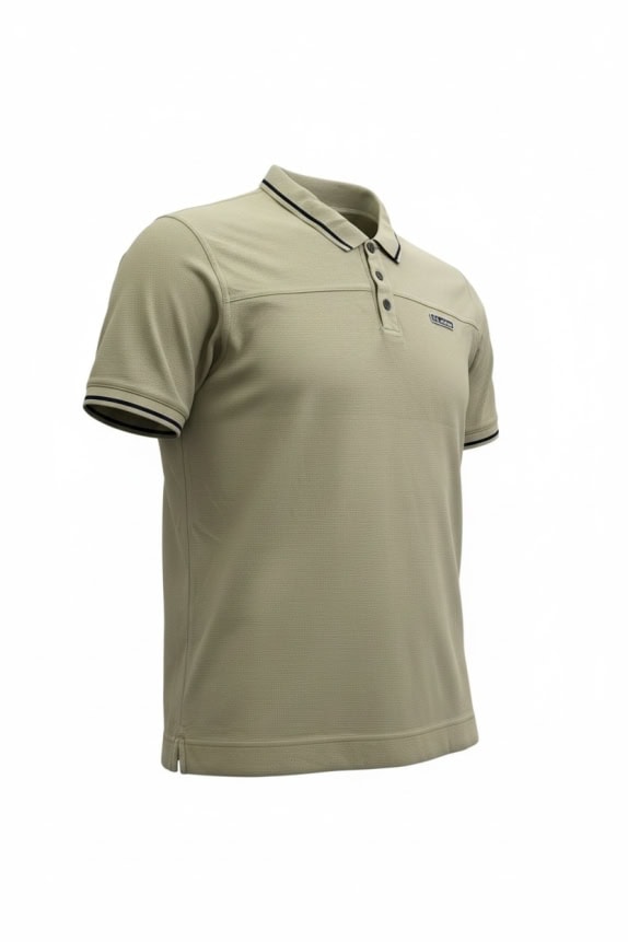 ADIDAS POLO T-SHIRT LOGO VINTAGE BEIGE UOMO L