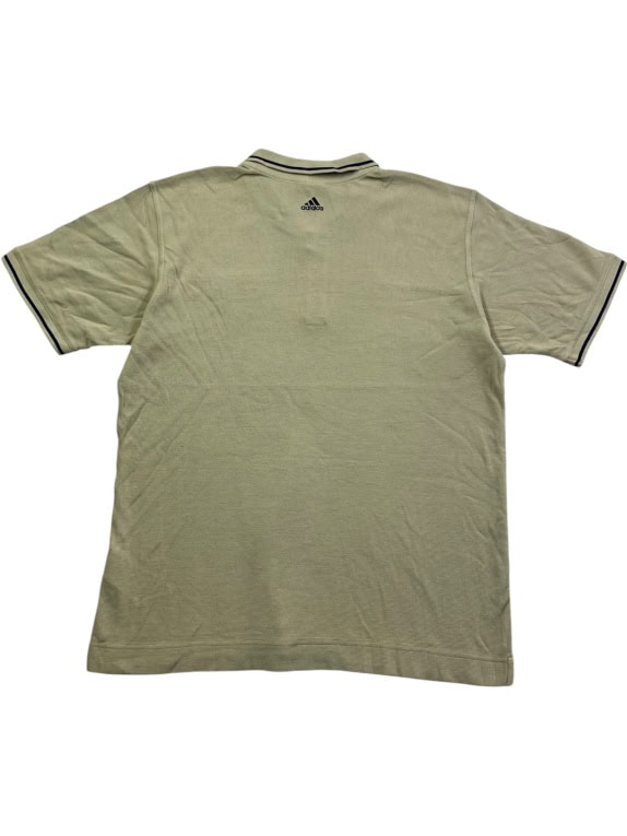 ADIDAS POLO T-SHIRT VINTAGE LOGO BEIGE MEN'S L