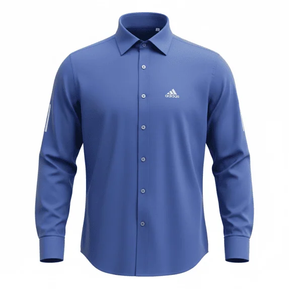 Adidas Formal Vintage Logo Shirt Blue Men’s XXL