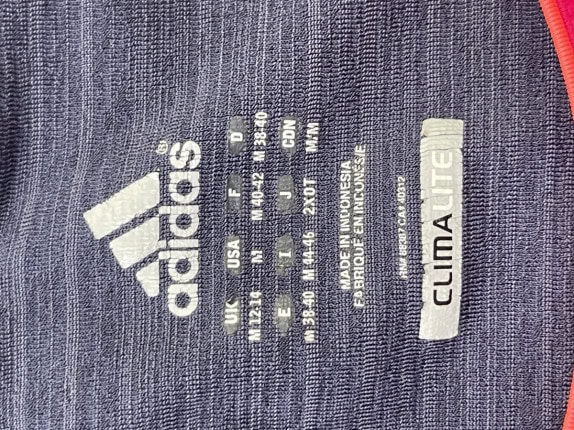 ADIDAS RUNNING T SHIRT SPORTSWEAR FUCHSIA NAVY WOMEN PRE OWNED M