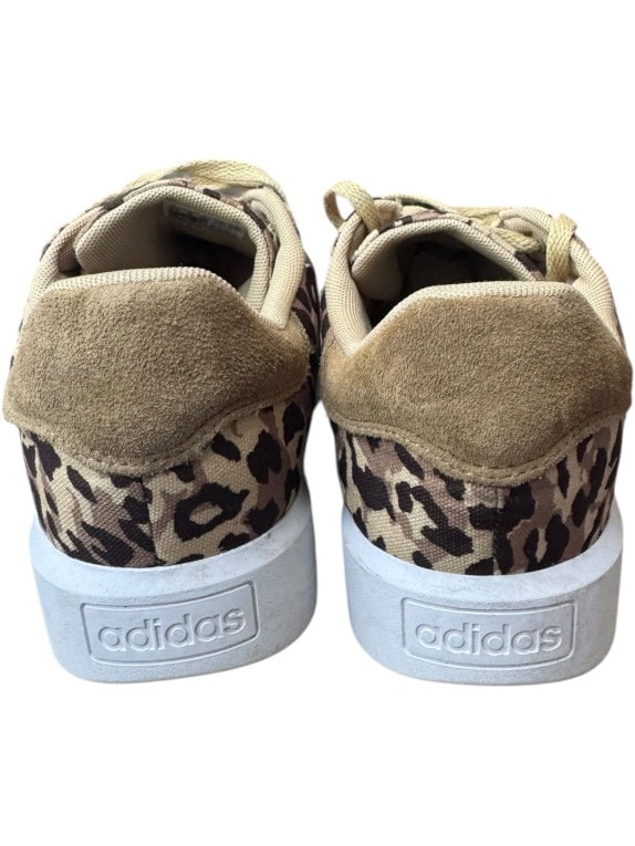 ADIDAS SNEAKERS LEOPARD PRINT LOGO BEIGE/BROWN WOMEN 39 1/3