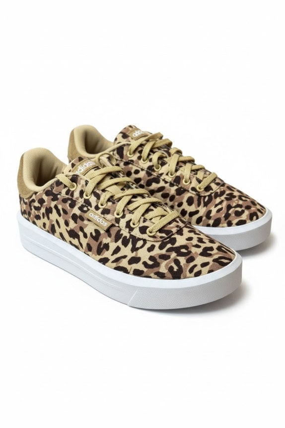 ADIDAS SNEAKERS LEOPARD PRINT LOGO BEIGE/BROWN WOMEN 39 1/3