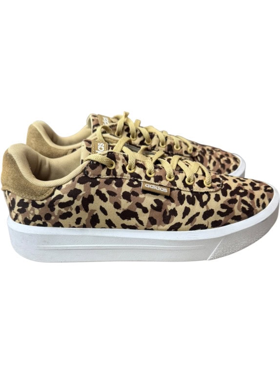 ADIDAS SNEAKERS LEOPARD PRINT LOGO BEIGE/BROWN WOMEN 39 1/3