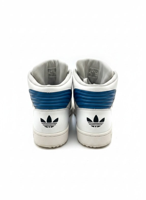 ADIDAS SNEAKERS RETRO WHITE BLUE UNISEX PRE OWNED EU 42