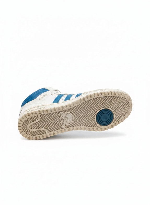 ADIDAS SNEAKERS RETRO WHITE BLUE UNISEX PRE OWNED EU 42