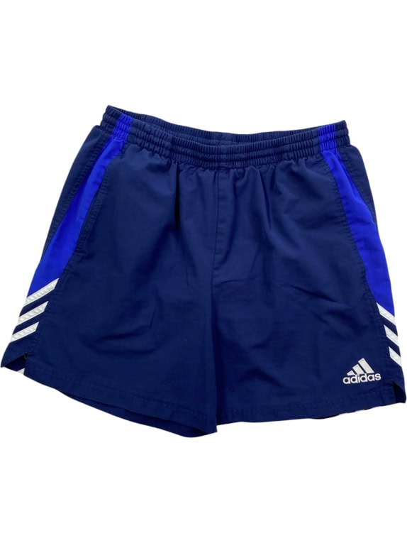 ADIDAS pantaloncini sportivi con logo blu da uomo L