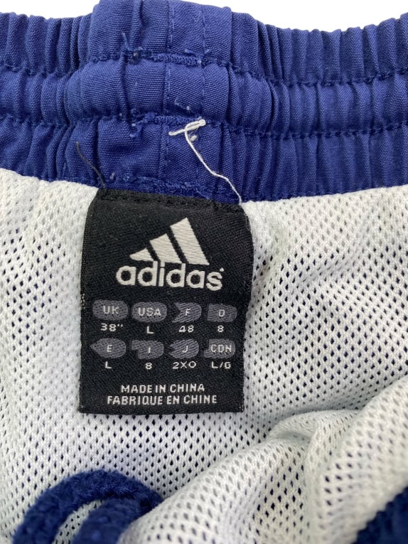 ADIDAS pantaloncini sportivi con logo blu da uomo L