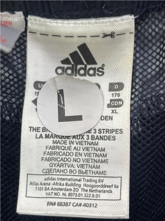 ADIDAS SHORTS VINTAGE BLU UOMO PRE OWNED L