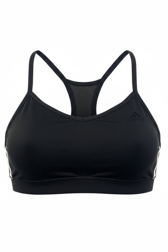 ADIDAS SPORTS BRA MINIMAL BLACK WOMEN PRE OWNED S