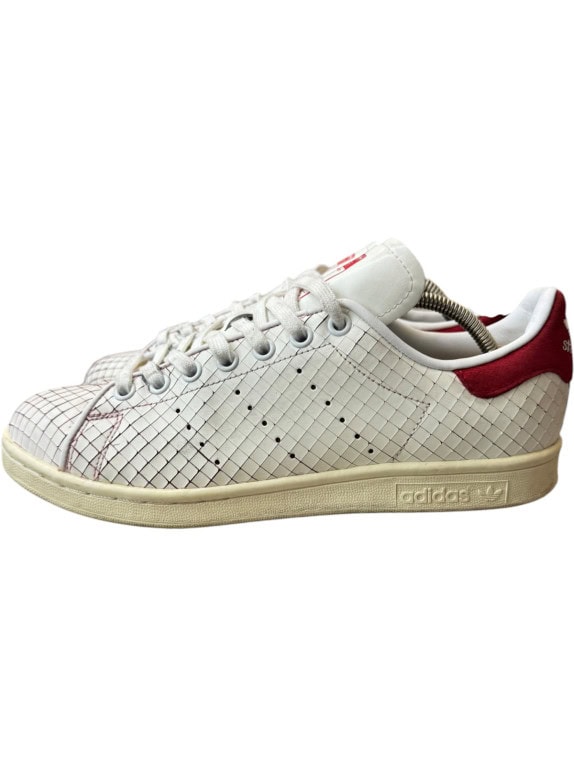 ADIDAS STAN SMITH SNEAKERS ΚΛΑΣΙΚΑ OFF WHITE ΚΟΚΚΙΝΟ UNISEX PRE OWNED EU 40