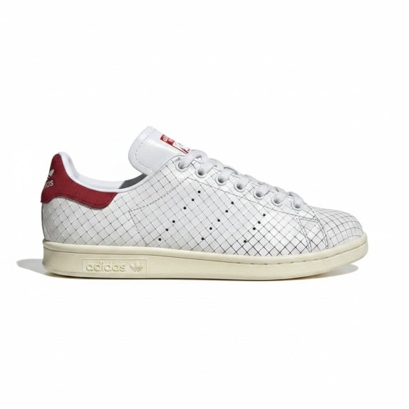 ADIDAS STAN SMITH SNEAKERS ΚΛΑΣΙΚΑ OFF WHITE ΚΟΚΚΙΝΟ UNISEX PRE OWNED EU 40