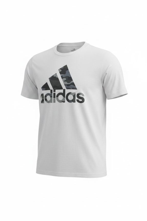 ADIDAS T-SHIRT BIG LOGO CAMO ΛΕΥΚΟ UNISEX LARGE
