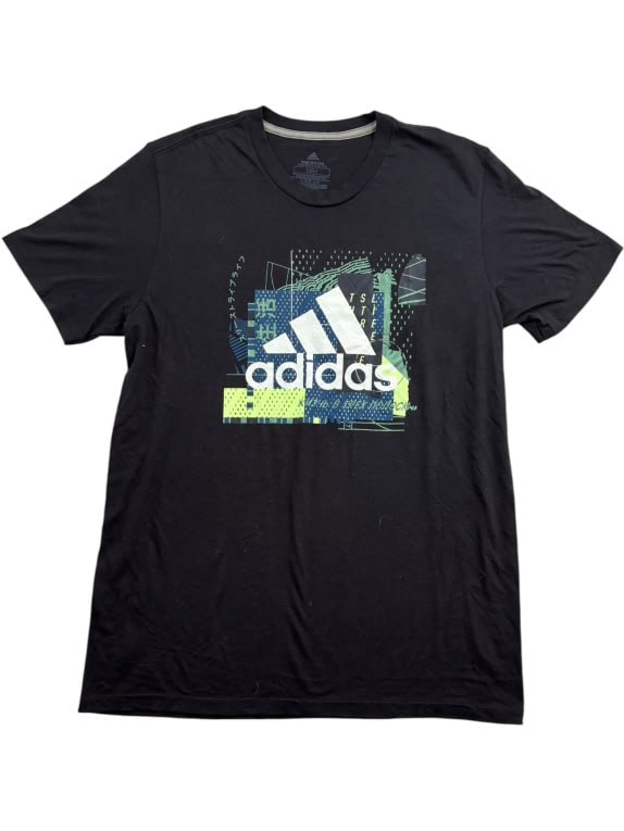 ADIDAS T-SHIRT BIG LOGO GRAPHIC ΜΑΥΡΟ UNISEX M