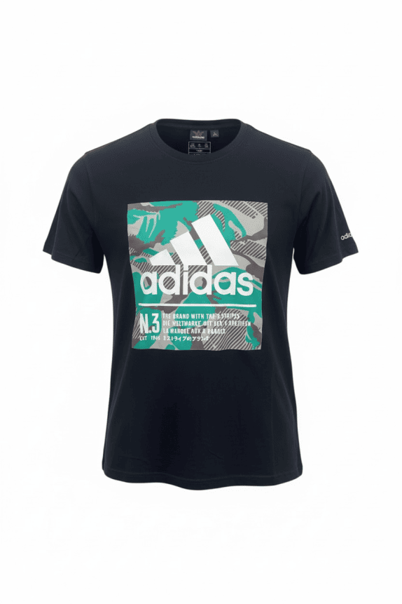 ADIDAS T-SHIRT BIG LOGO STREETWEAR ΜΑΥΡΟ UNISEX M