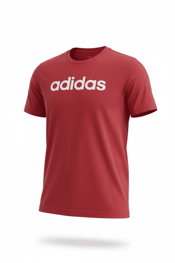 ADIDAS T-SHIRT CASUAL LINEAR LOGO PRINT ΚΟΚΚΙΝΟ ΑΝΔΡΙΚΟ MEDIUM