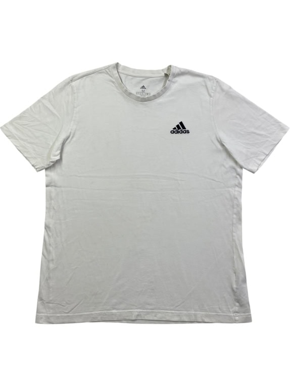 ADIDAS T-SHIRT CASUAL LOGO WHITE MENS M