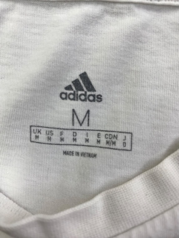 ADIDAS T-SHIRT CASUAL LOGO WHITE MENS M