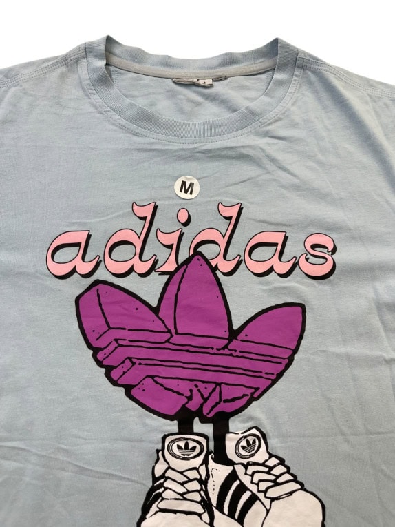 ADIDAS T SHIRT GRAPHIC ΑΝΟΙΧΤΟ ΜΠΛΕ ΑΝΤΡΙΚΟ PRE OWNED M