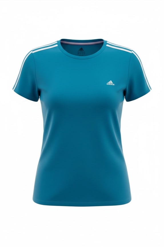 ADIDAS T-SHIRT ΜΕ ΤΡΕΙΣ ΡΙΓΕΣ ΛΟΓΟΤΥΠΟ ΜΠΛΕ ΓΥΝΑΙΚΕΙΟ L