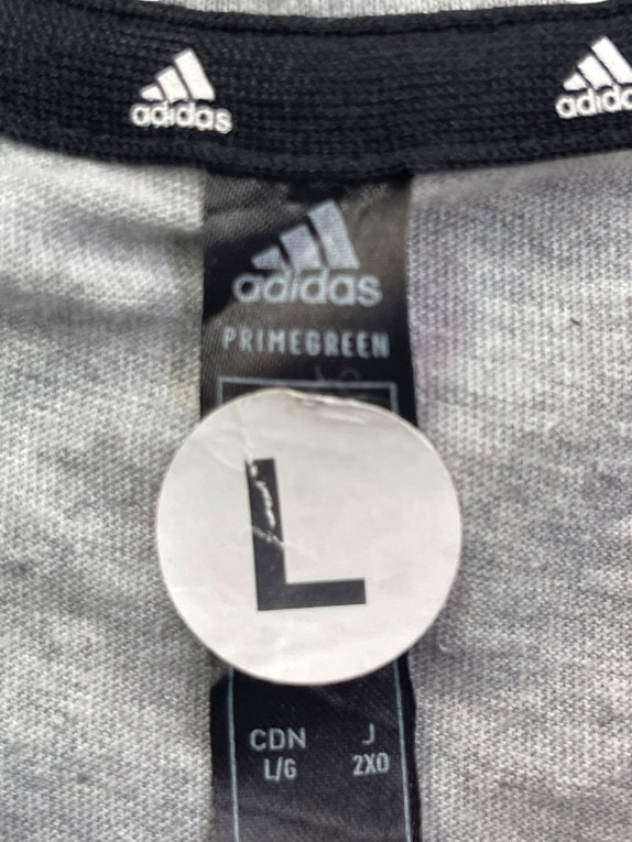 ADIDAS T SHIRT MINIMAL GRIGIO UOMO PRE OWNED L