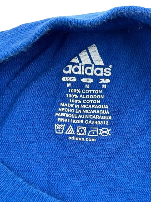 Adidas T-Shirt Notre Dame Football Big Logo Blu Unisex M