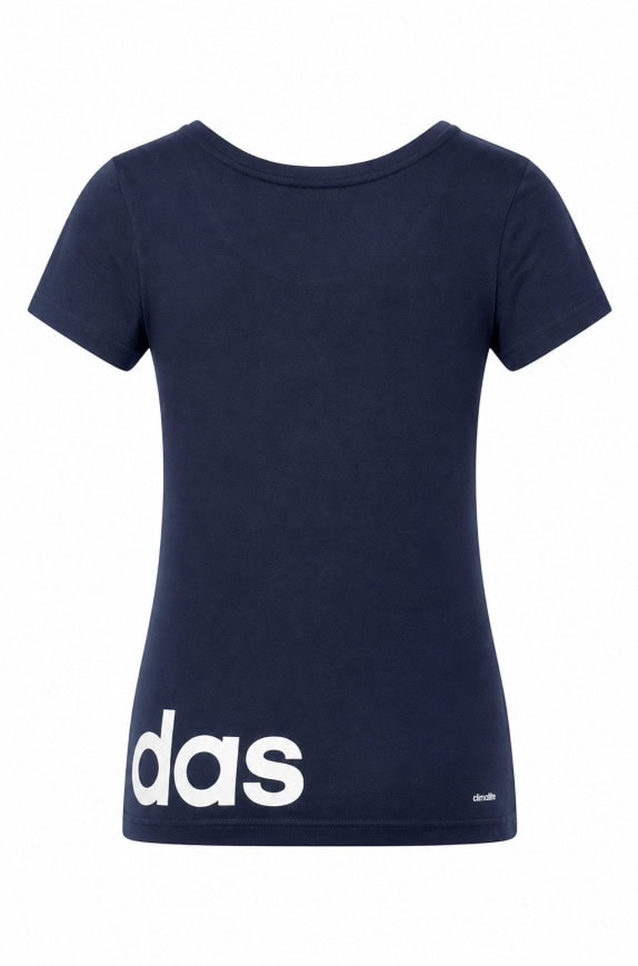 ADIDAS T SHIRT SPORT ESSENTIALS NAVY WOMEN PRE OWNED S