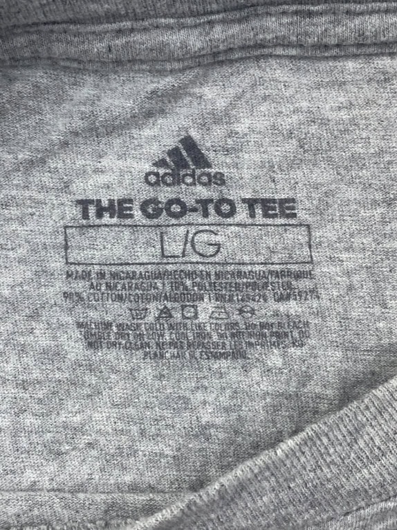 ADIDAS T SHIRT SPORTSWEAR ΓΚΡΙ ΑΝΤΡΙΚΟ PRE OWNED L