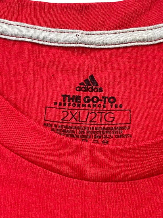 ADIDAS T SHIRT SPORTSWEAR GRAPHIC RED MENS PRE OWNED XXL