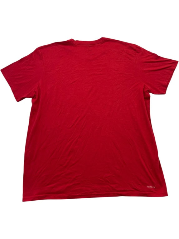 ADIDAS T SHIRT SPORTSWEAR GRAPHIC RED MENS PRE OWNED XXL