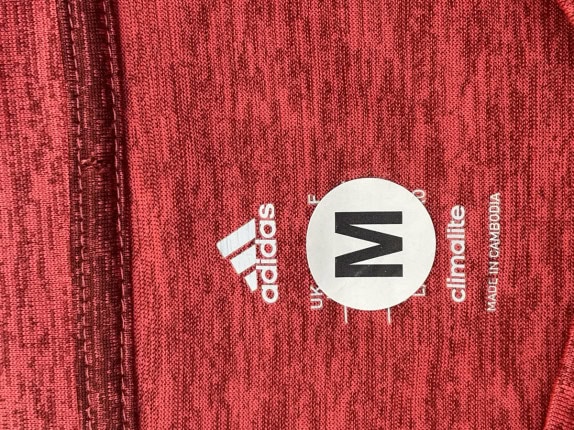 ADIDAS T SHIRT SPORTIVO ROSSO UOMO PRE OWNED M