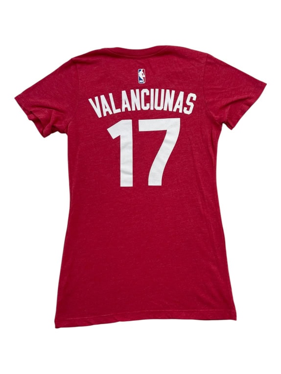 ADIDAS T-SHIRT TORONTO RAPTORS VALANCIUNAS #17 LOGO ΚΟΚΚΙΝΟ ΓΥΝΑΙΚΕΙΟ XS