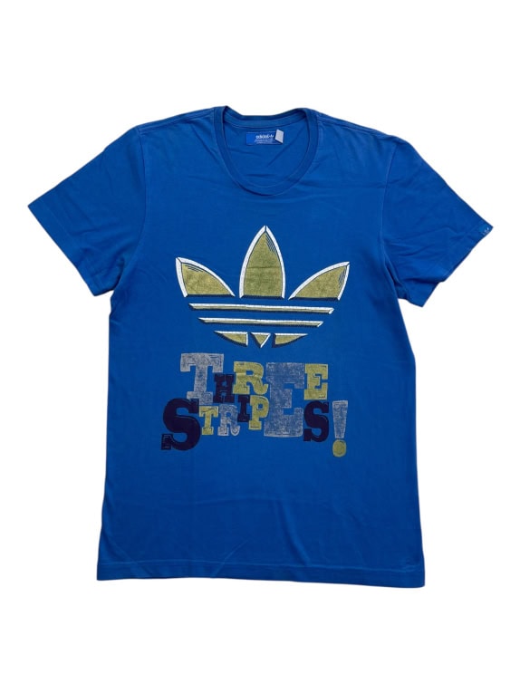 ADIDAS T-SHIRT VINTAGE CON LOGO TREFOIL BLU DA UOMO S