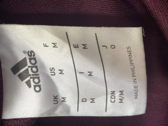 ADIDAS TRACK JACKET ATHLETIC BURGUNDY MEN PRE OWNED M