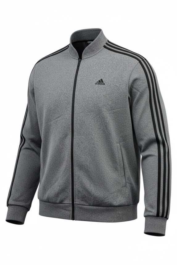 ADIDAS TRACK JACKET SPORTSWEAR GREY MENS PRE OWNED L