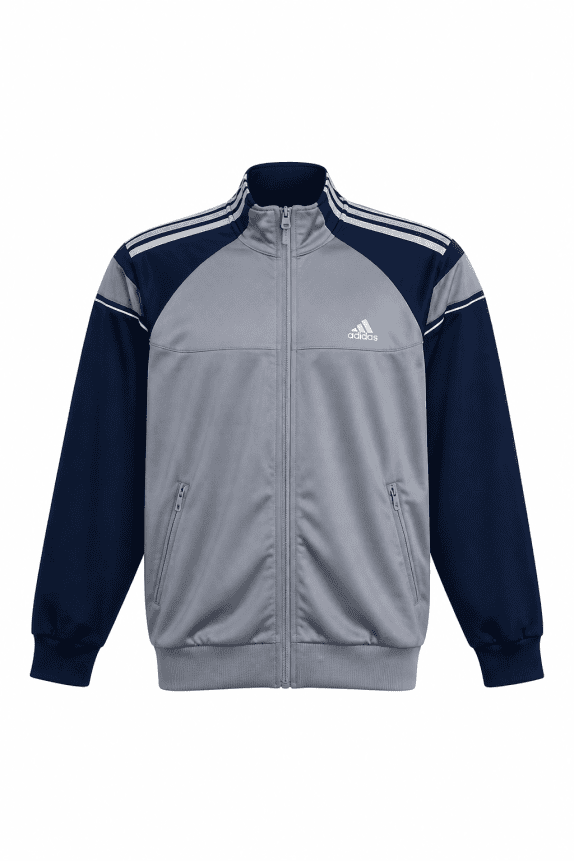 90s ADIDAS TRACK JACKET SPORTSWEAR ΓΚΡΙ ΜΠΛΕ ΑΝΤΡΙΚΟ PRE OWNED L