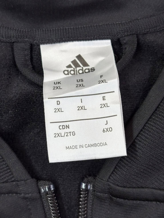ADIDAS TRACK JACKET SPORTSWEAR ΜΑΥΡΟ ΑΝΤΡΙΚΟ PRE OWNED XXL