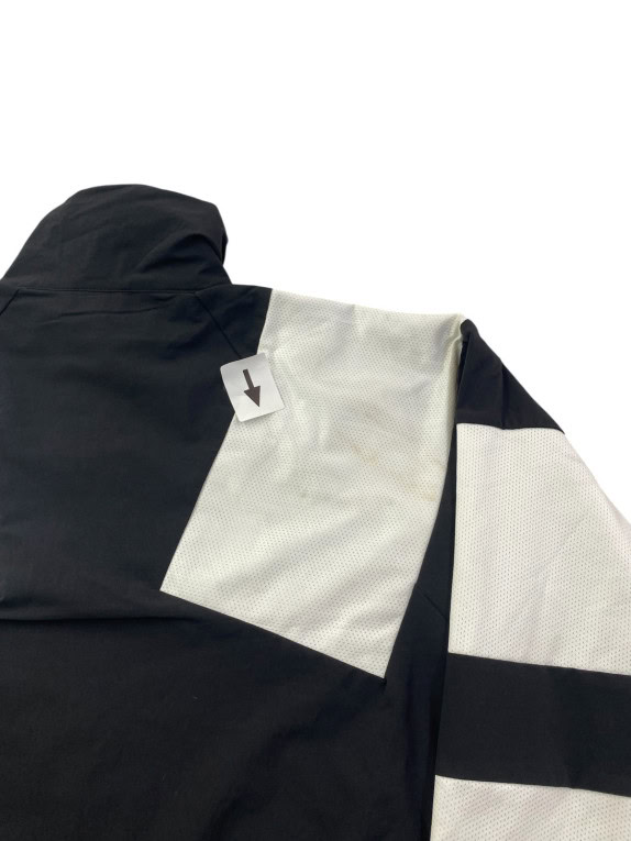 ADIDAS TRACK JACKET SPORTSWEAR BLACK WHITE MENS PRE OWNED L
