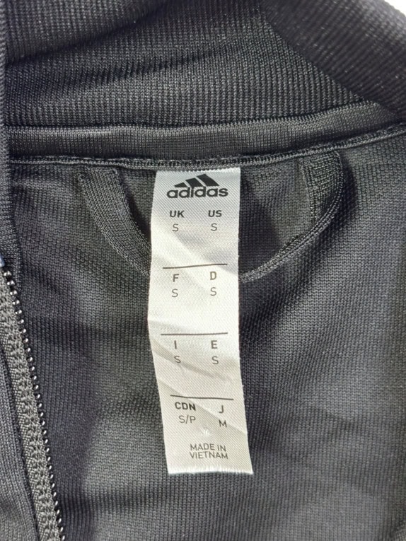 ADIDAS TRACK JACKET SPORTSWEAR ΜΑΥΡΟ UNISEX PRE OWNED S
