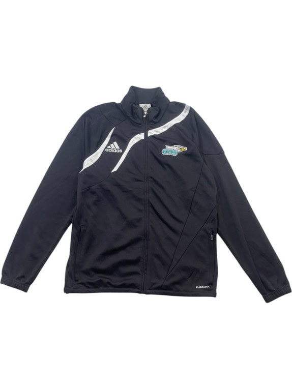ADIDAS TRACK JACKET SPORTSWEAR BLACK UNISEX PRE OWNED M
