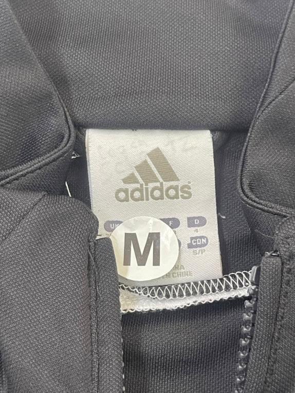 ADIDAS TRACK JACKET SPORTSWEAR BLACK UNISEX PRE OWNED M