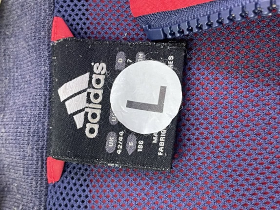 1990s ADIDAS TRACK JACKET SPORTSWEAR NAVY RED ΑΝΤΡΙΚΟ PRE OWNED L