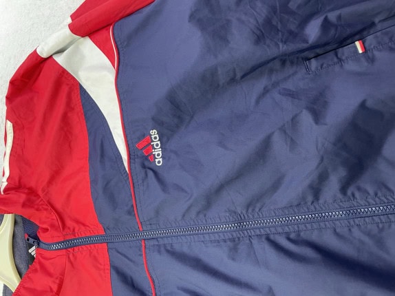1990s ADIDAS TRACK JACKET SPORTSWEAR NAVY RED ΑΝΤΡΙΚΟ PRE OWNED L